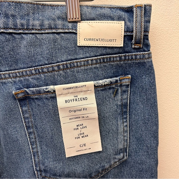 Current/Elliott The Boyfriend jeans distressed original fit size 32 - Picture 9 of 11